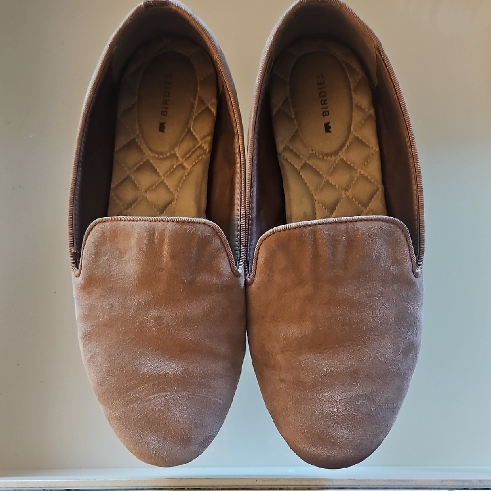 Birdies Soft Brown Velvet Flats